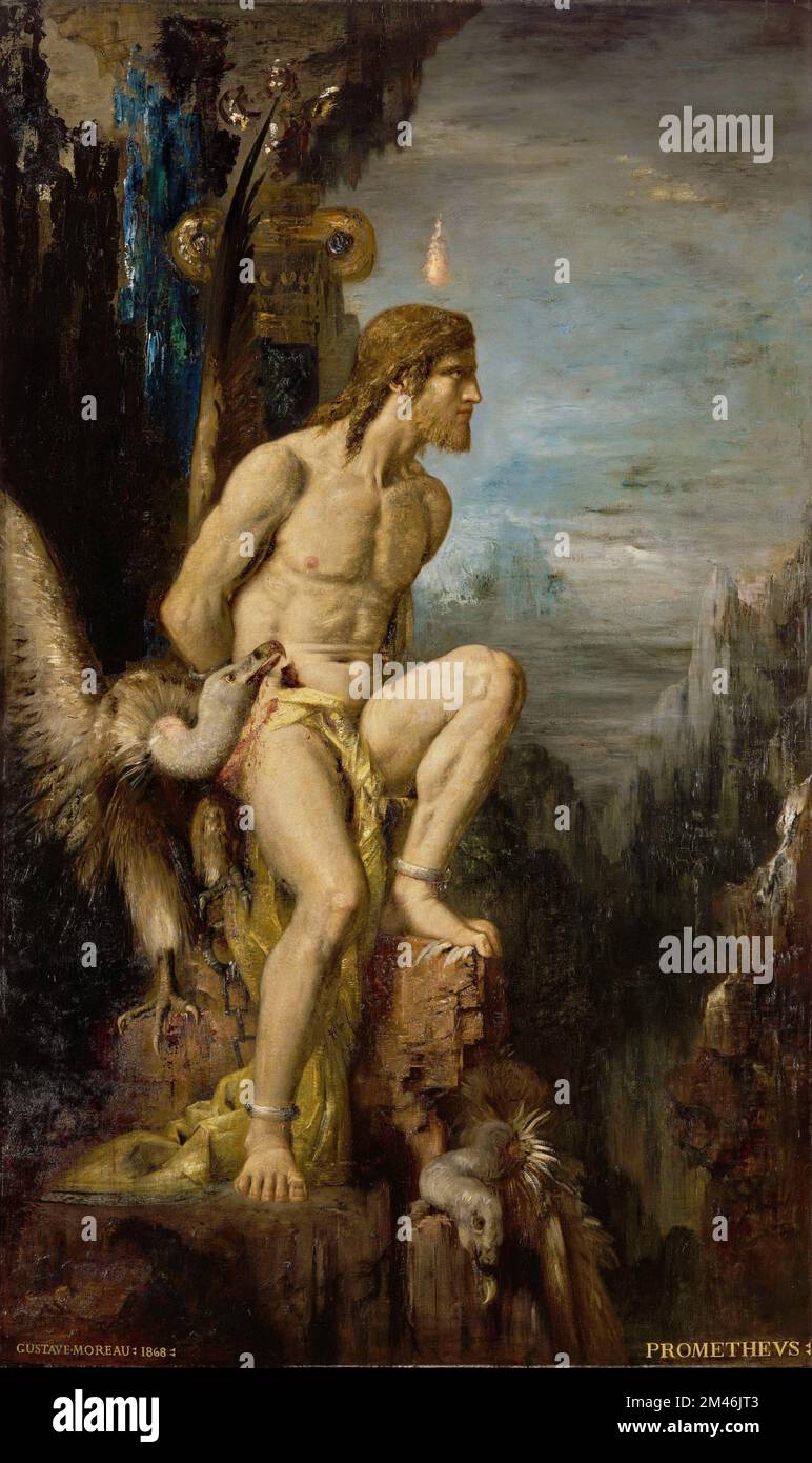 Vintage Art von Gustave Moreau Gemälde Stockfoto