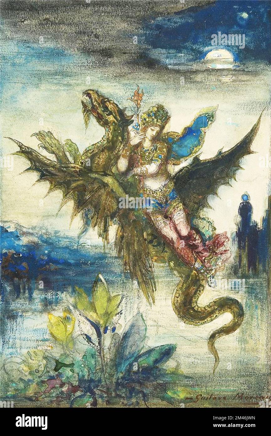 gustave moreau Vintage-Gemälde Stockfoto
