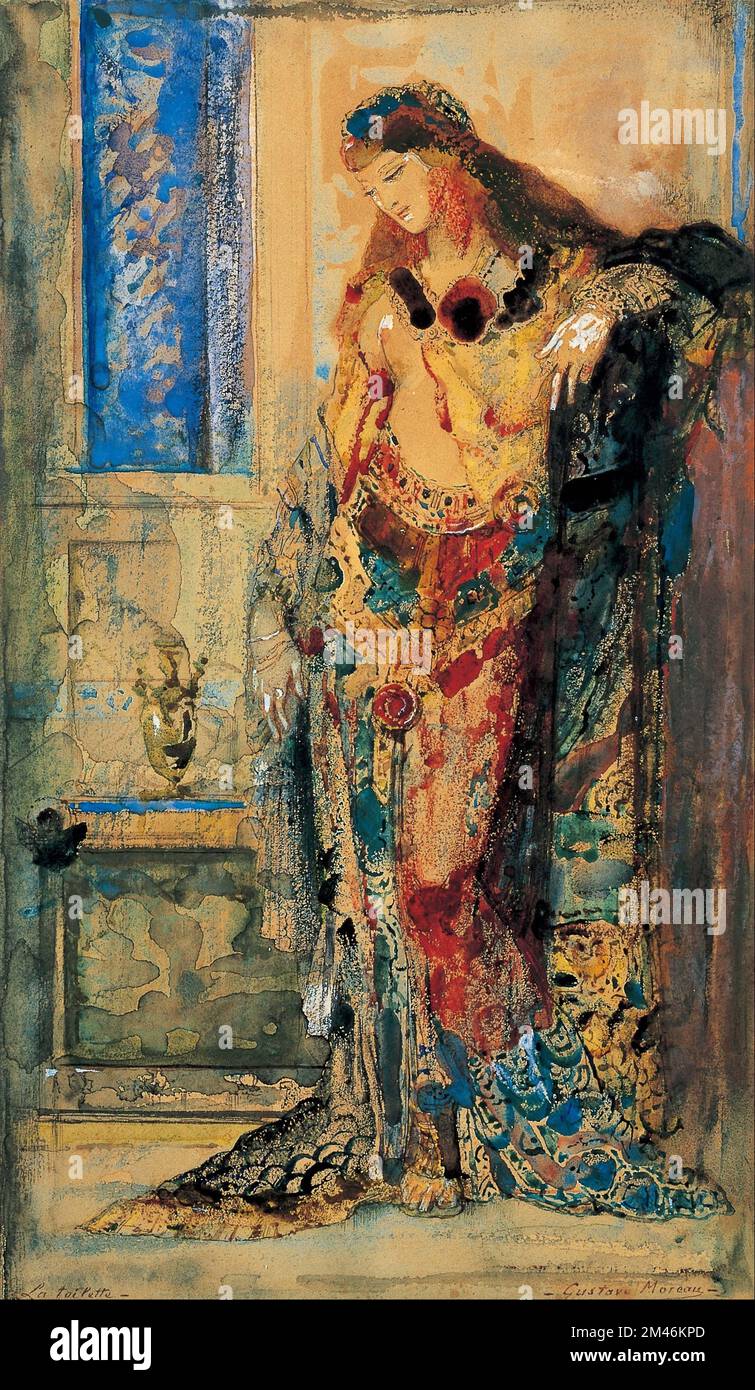 Vintage Art von Gustave Moreau Gemälde Stockfoto