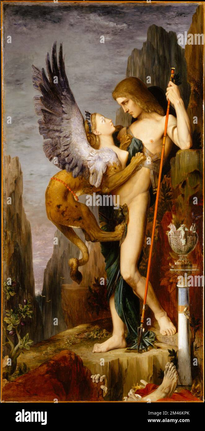 Vintage Art von Gustave Moreau Gemälde Stockfoto