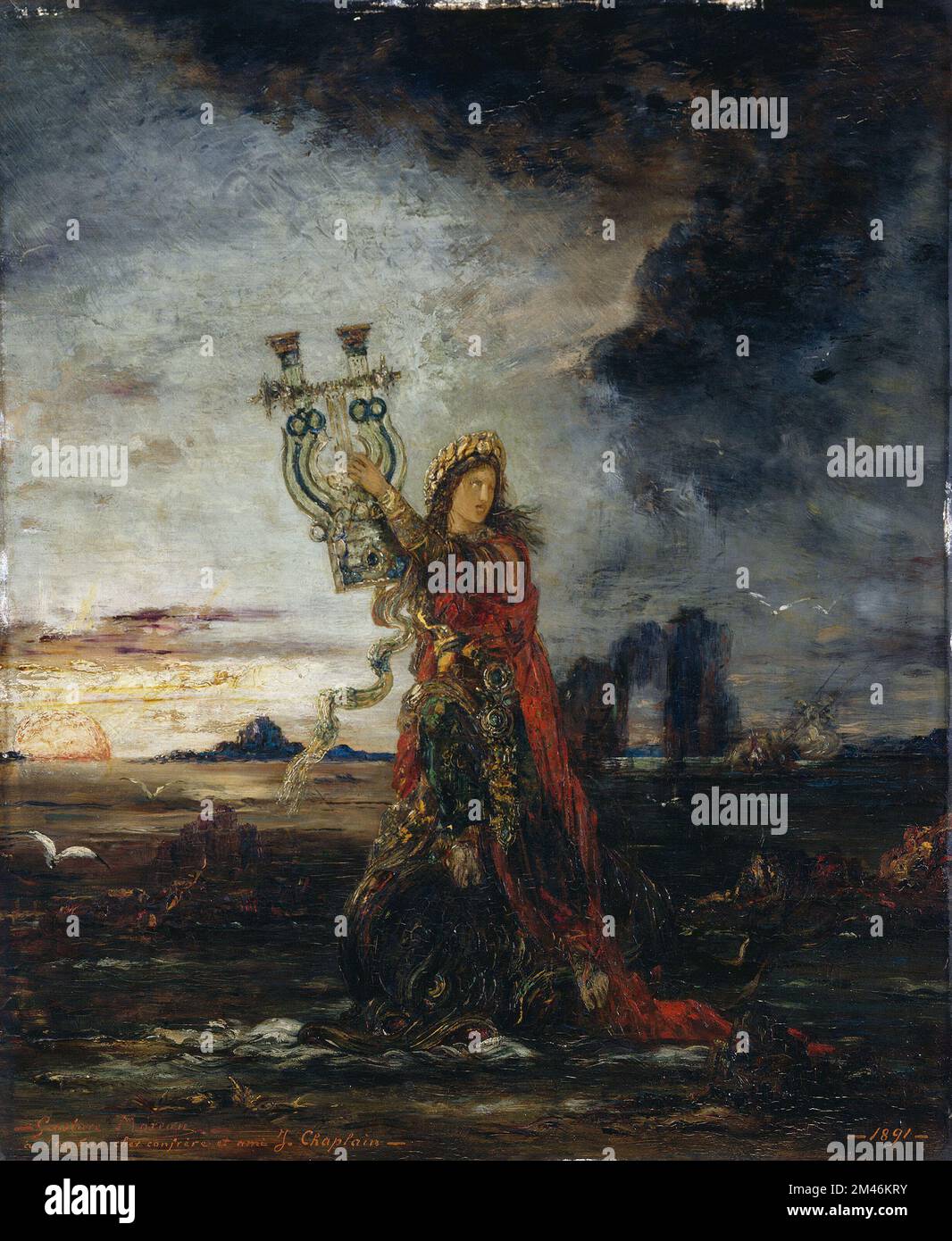 Vintage Art von Gustave Moreau Gemälde Stockfoto