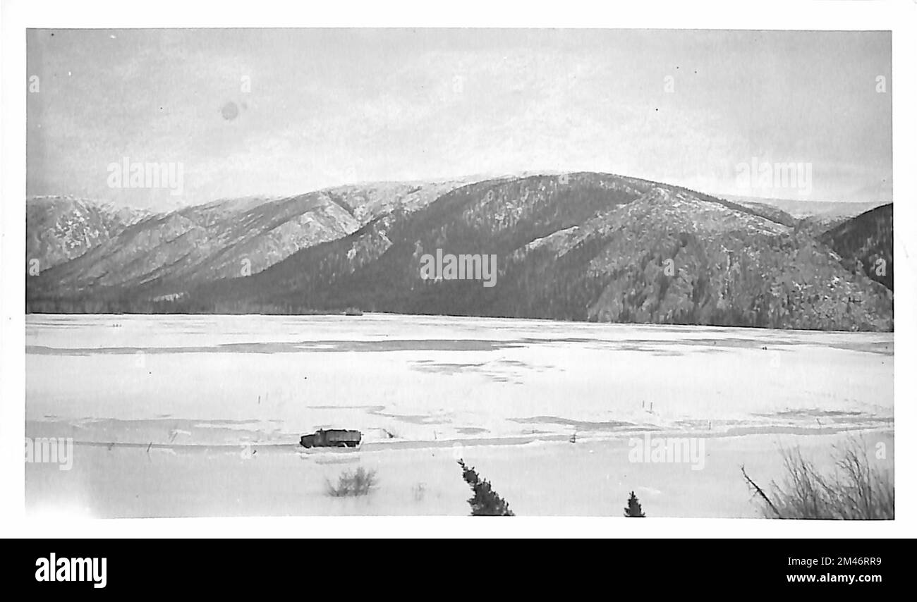 Alaska Highway. Originalunterschrift: Bild Nr. 5/Br. Nr. 3005. Staat: Alaska. Stockfoto