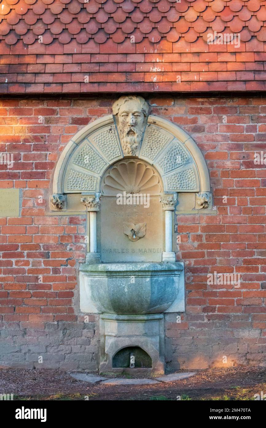 Wightwick Manor Brunnen Stockfoto