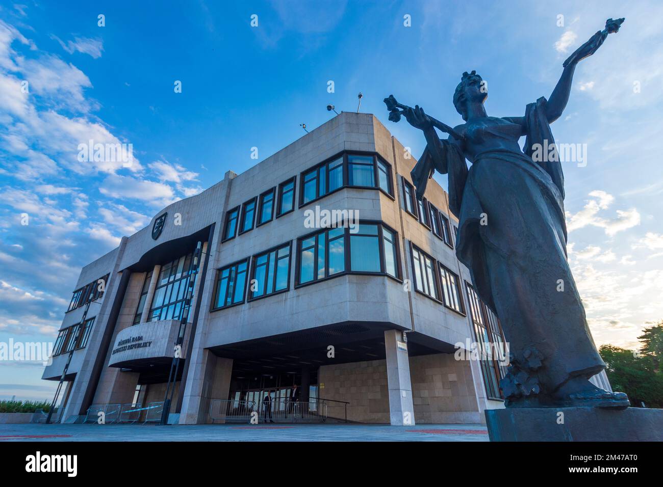 Bratislava (Pressburg): Errichtung des Nationalrates der Slowakischen Republik in , Slowakei Stockfoto