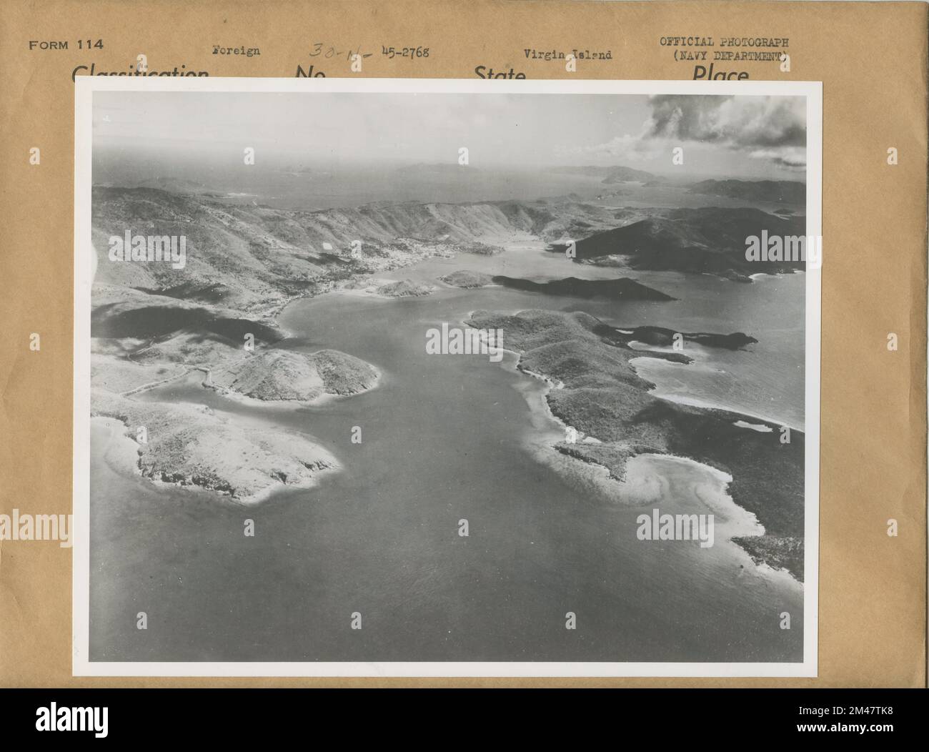 Die Küste Der Jungferninseln. Originalüberschrift: Offizielles Foto (Abteilung Marine). Bundesstaat: Jungferninseln. Stockfoto