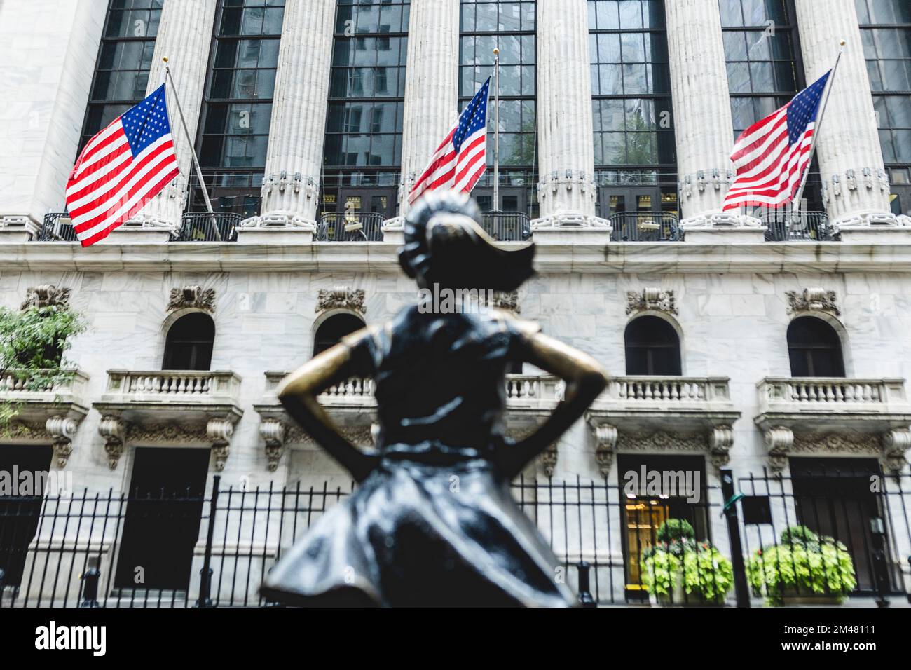 New York Manhattan, 02,10 - 10.10.22: Die amerikanische Börse, Wall Street oder ganz offiziell New York Stock Exchange (NYSE). Foto: pressefoto Mika Stockfoto