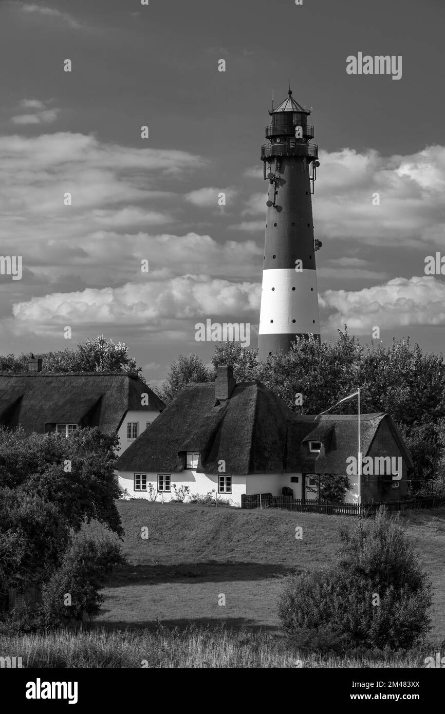 Pellworm Leuchtturm Schwarzwei-Stockfotos Und -bilder - Alamy