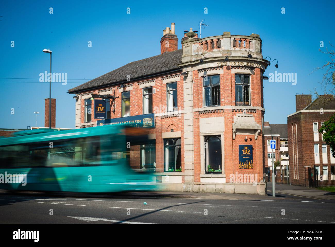 Busverbindung in Derby Stockfoto