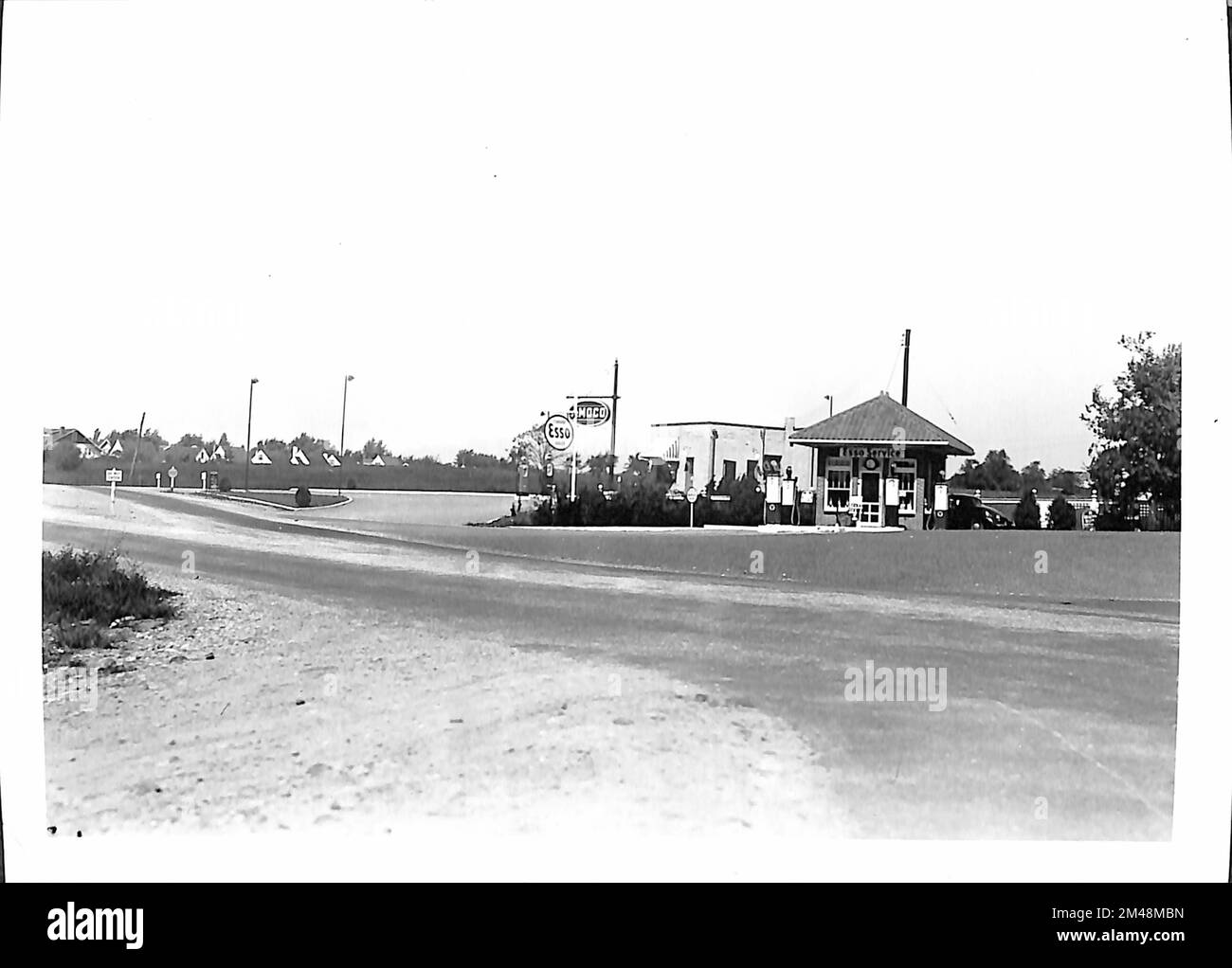 USA Route 50. Originaltitel: Aufgenommen von J. K. Hillers - Oktober 1938 - für die Rechtsabteilung. Bundesstaat Virginia. Ort: Fort Meyer. Stockfoto