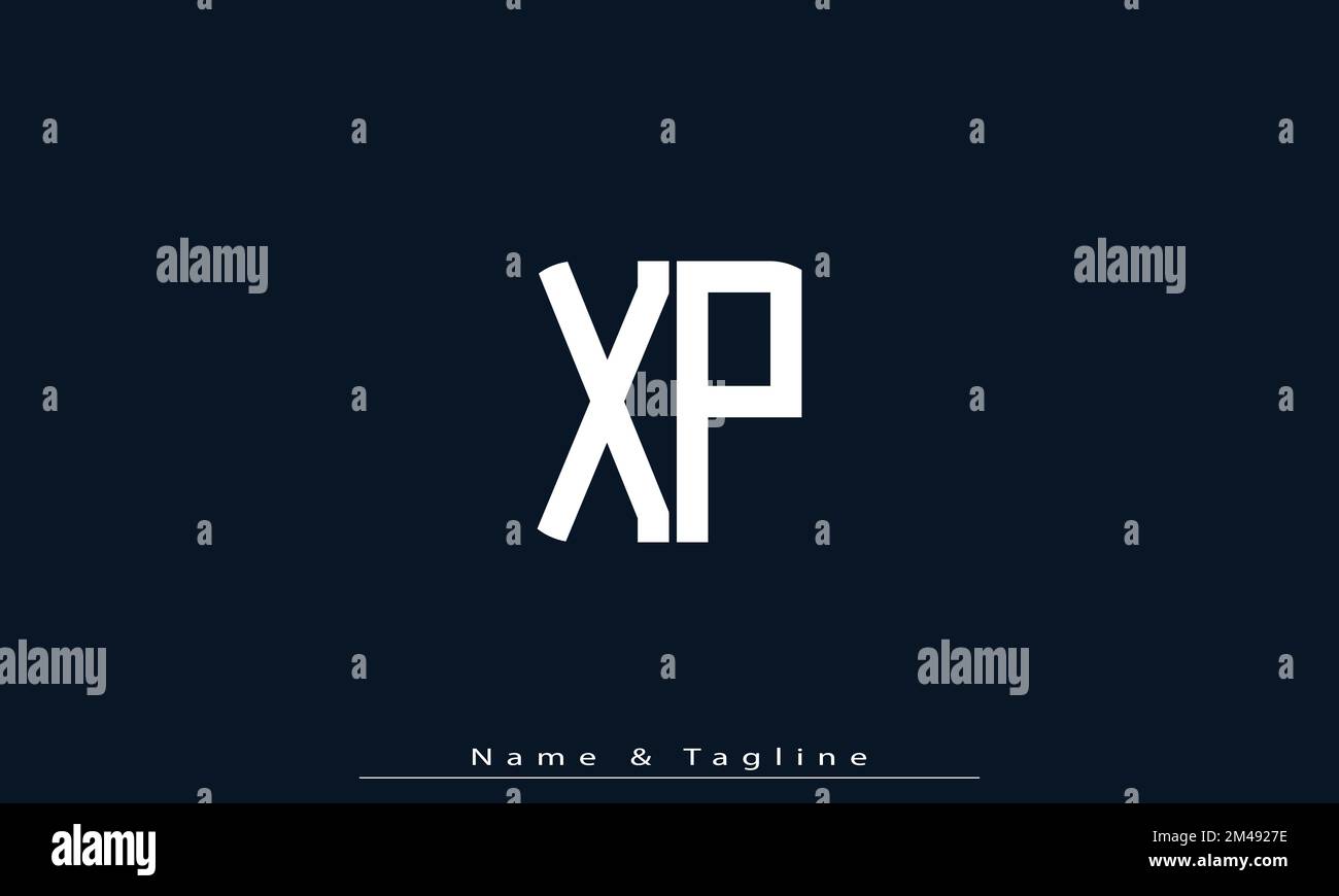Alphabet Buchstaben Initialen Monogramm Logo WP , PW Stock Vektor