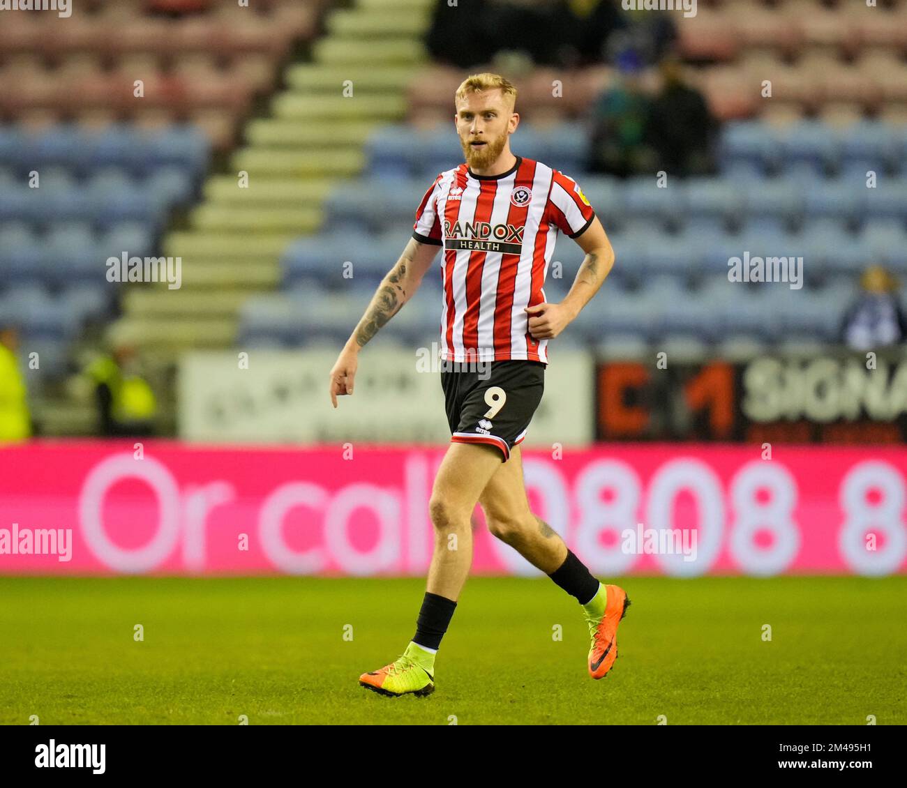 Oliver McBurnie 9 von Sheffield United während des Sky Bet