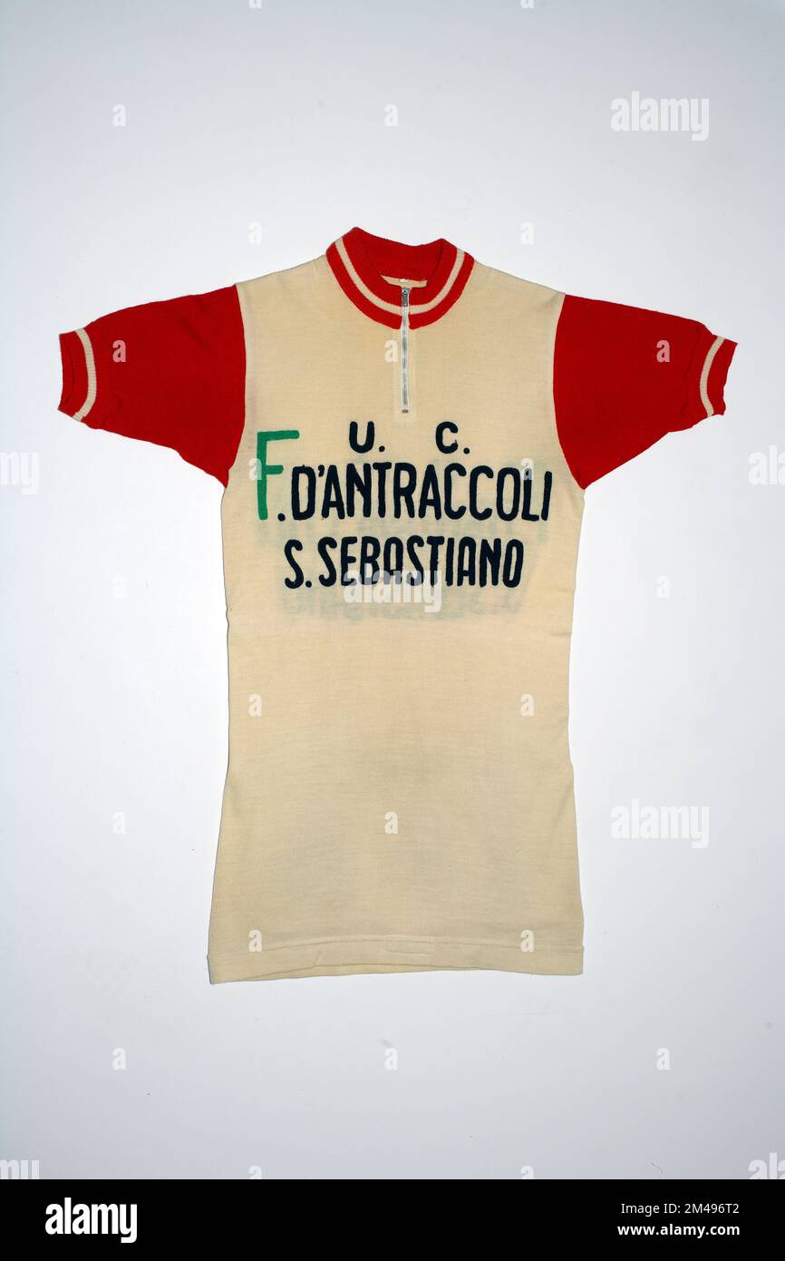 Italienisches Retro-Fahrrad-Trikot Stockfoto