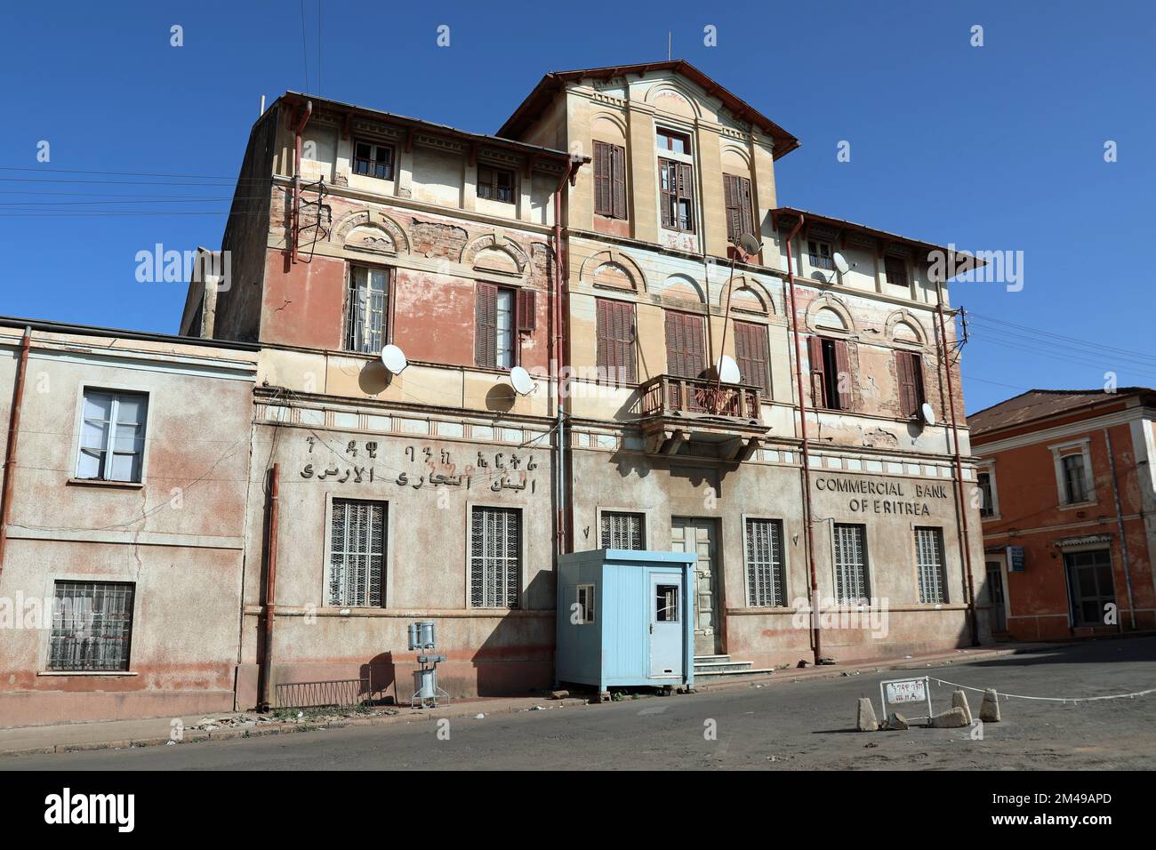 Geschäftsbank von Eritrea in der Stadt Asmara Stockfoto