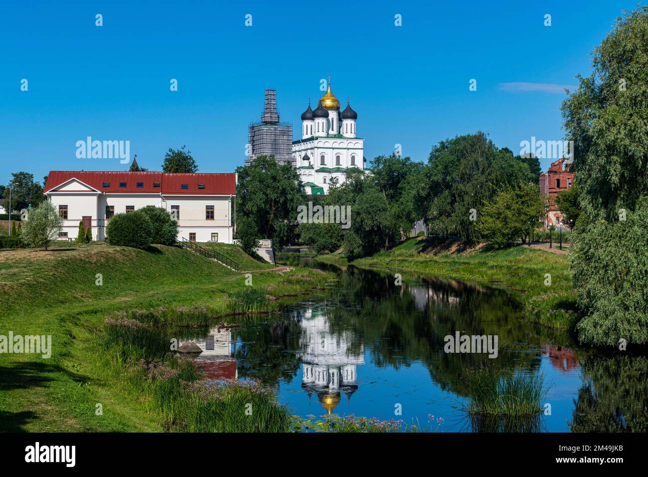 Trinity Cathedral in Pskov, UNESCO-Weltkulturerbe Pskov, Russland Stockfoto