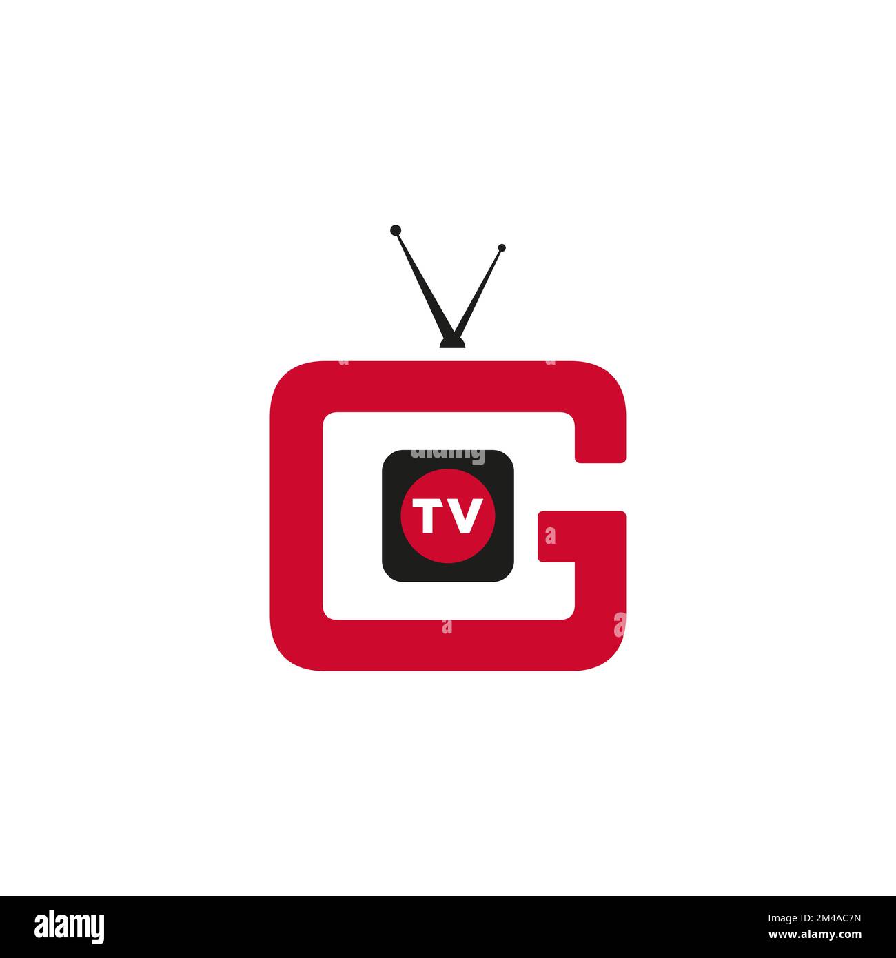 vektorvorlagen für das Logo des fernsehers für elektronische Medien Stock Vektor