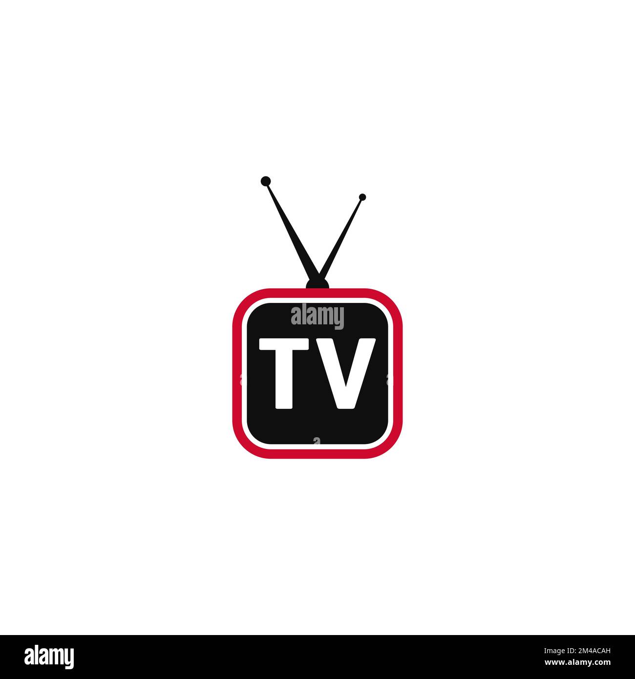 vektorvorlagen für das Logo des fernsehers für elektronische Medien Stock Vektor