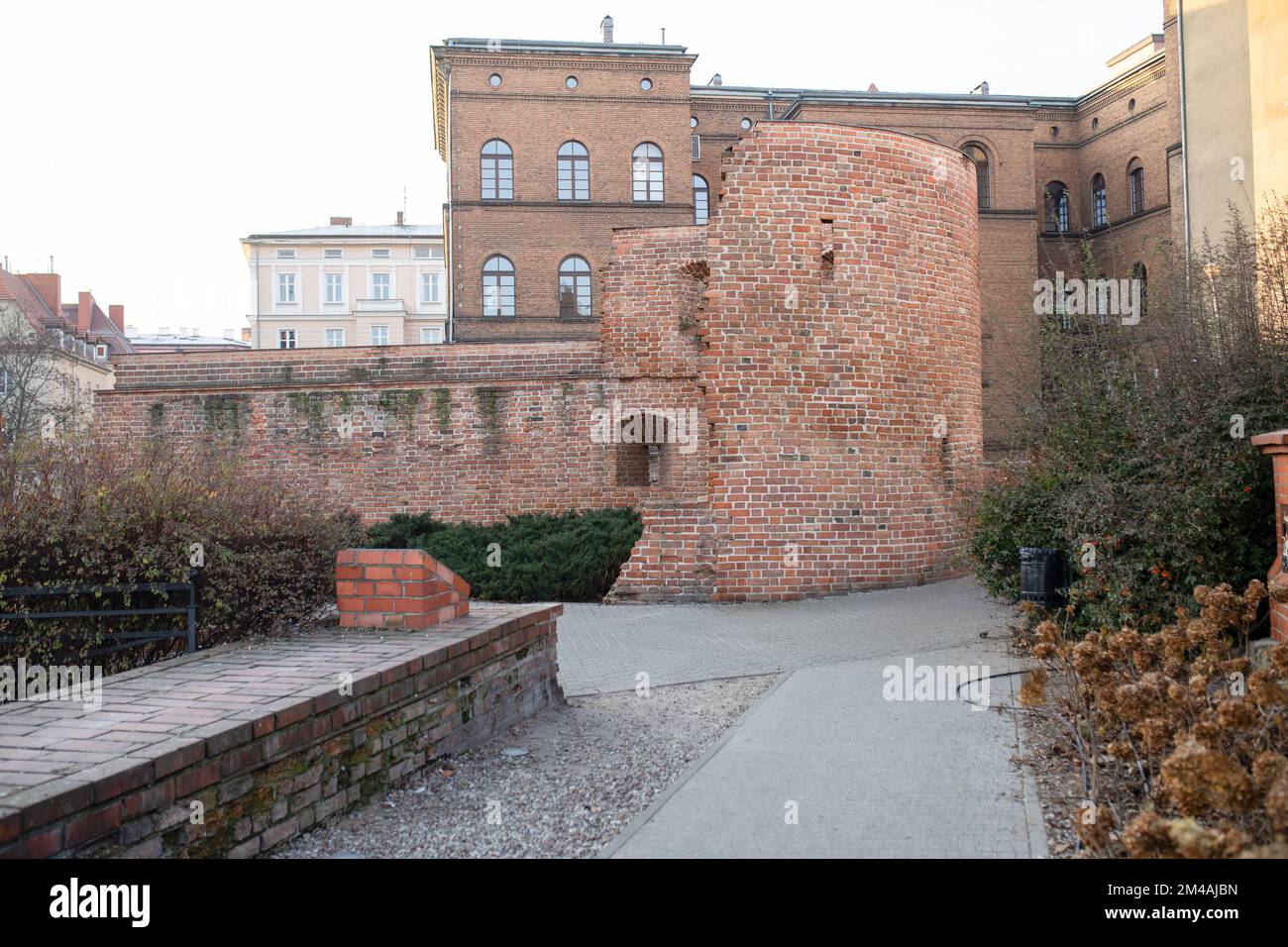 Stadtmauern, Bastion in der Altstadt von Posen, Polen. Stockfoto