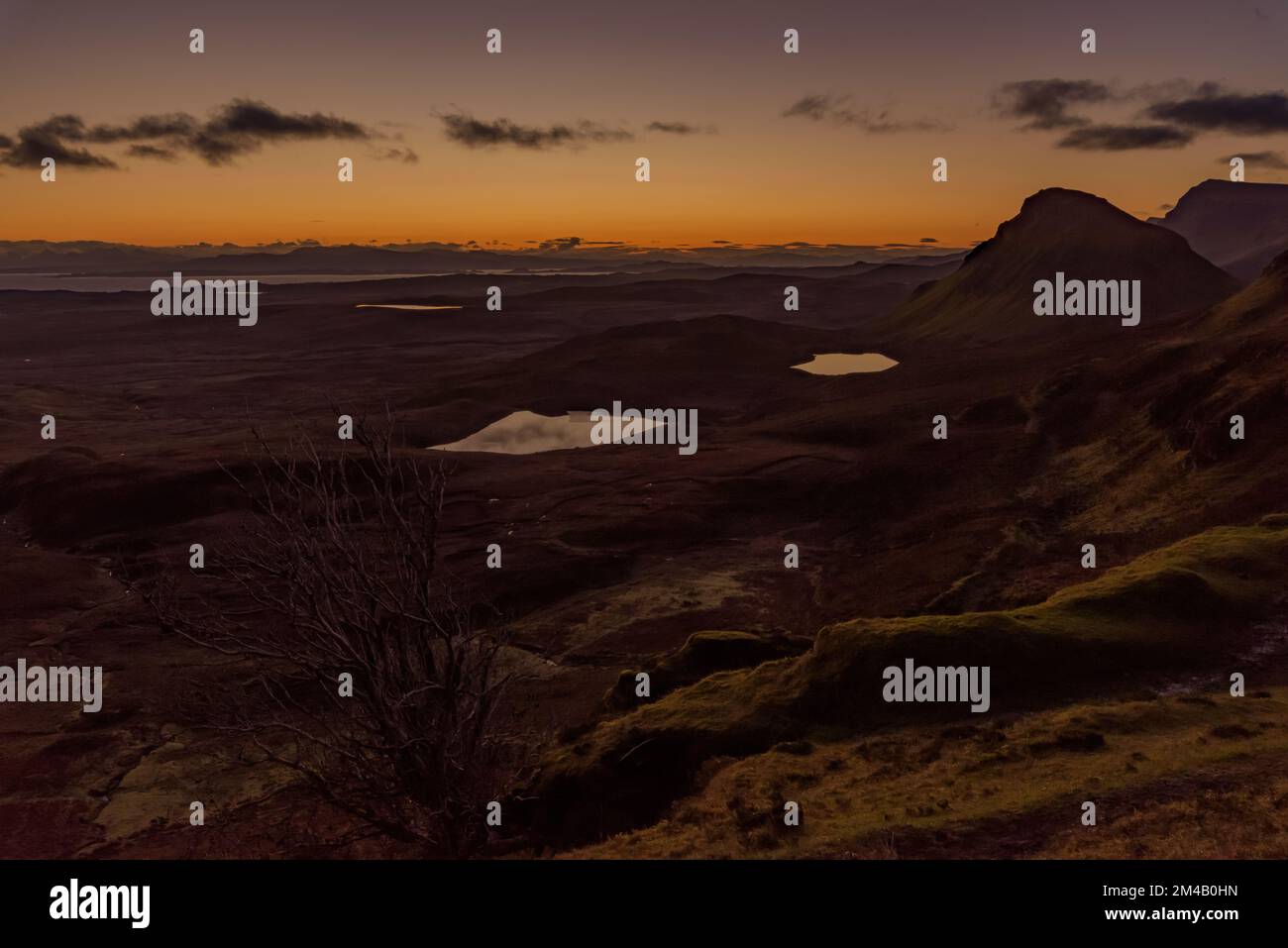 Quiraing Isle of Skye Sonnenaufgang 003 Uhr Stockfoto