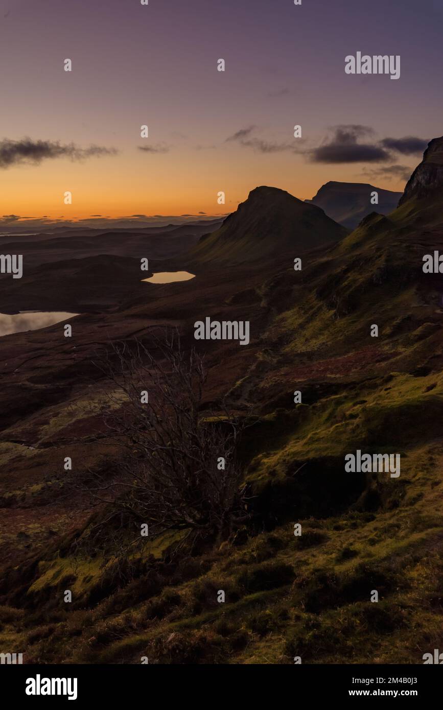 Quiraing Isle of Skye Sonnenaufgang 004 Uhr Stockfoto