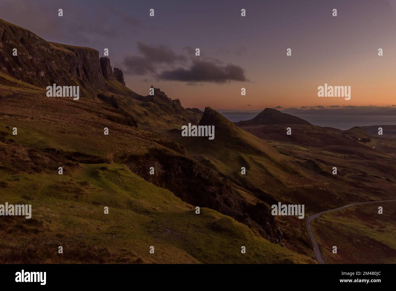 Quiraing Isle of Skye Sonnenaufgang 005 Uhr Stockfoto
