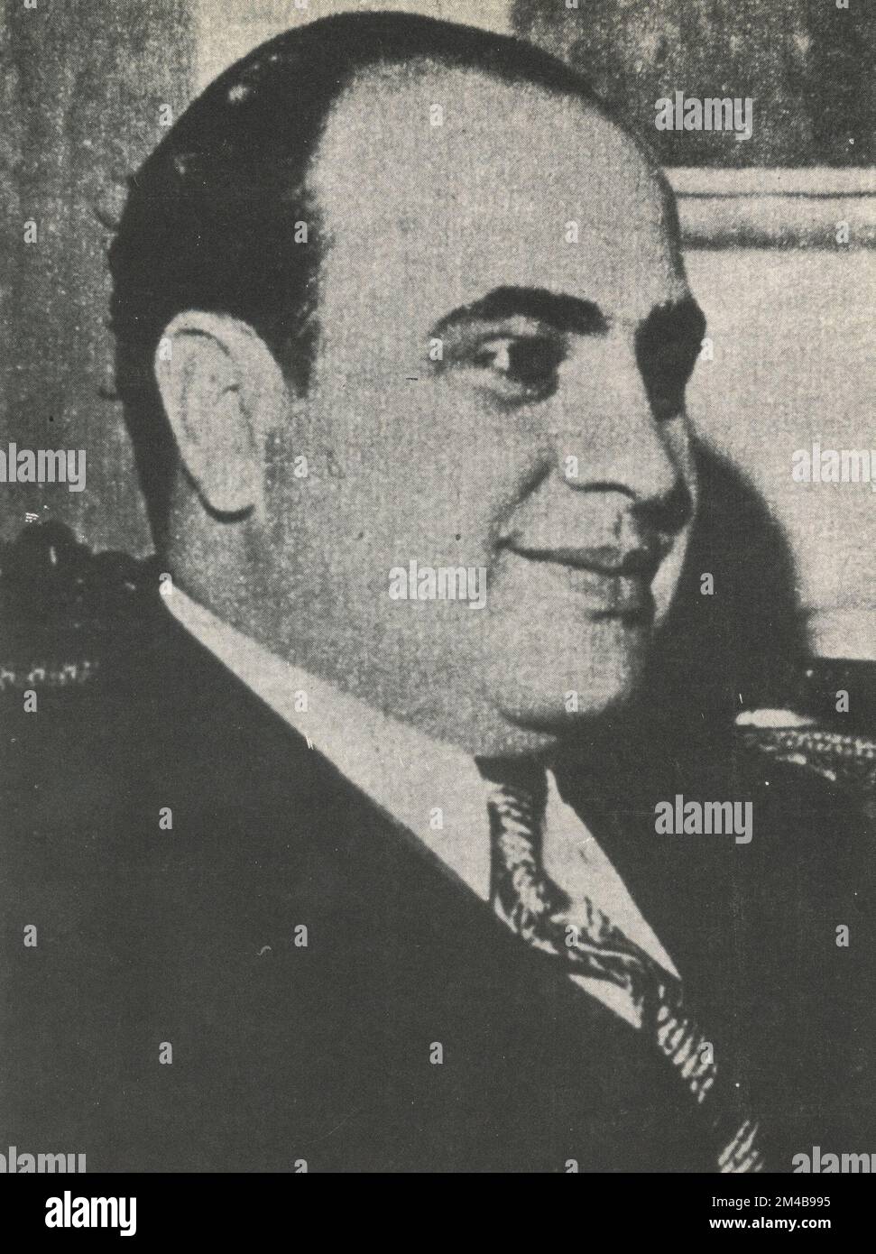 Porträt des amerikanischen Gangsters Al Capone, USA 1930er Stockfoto