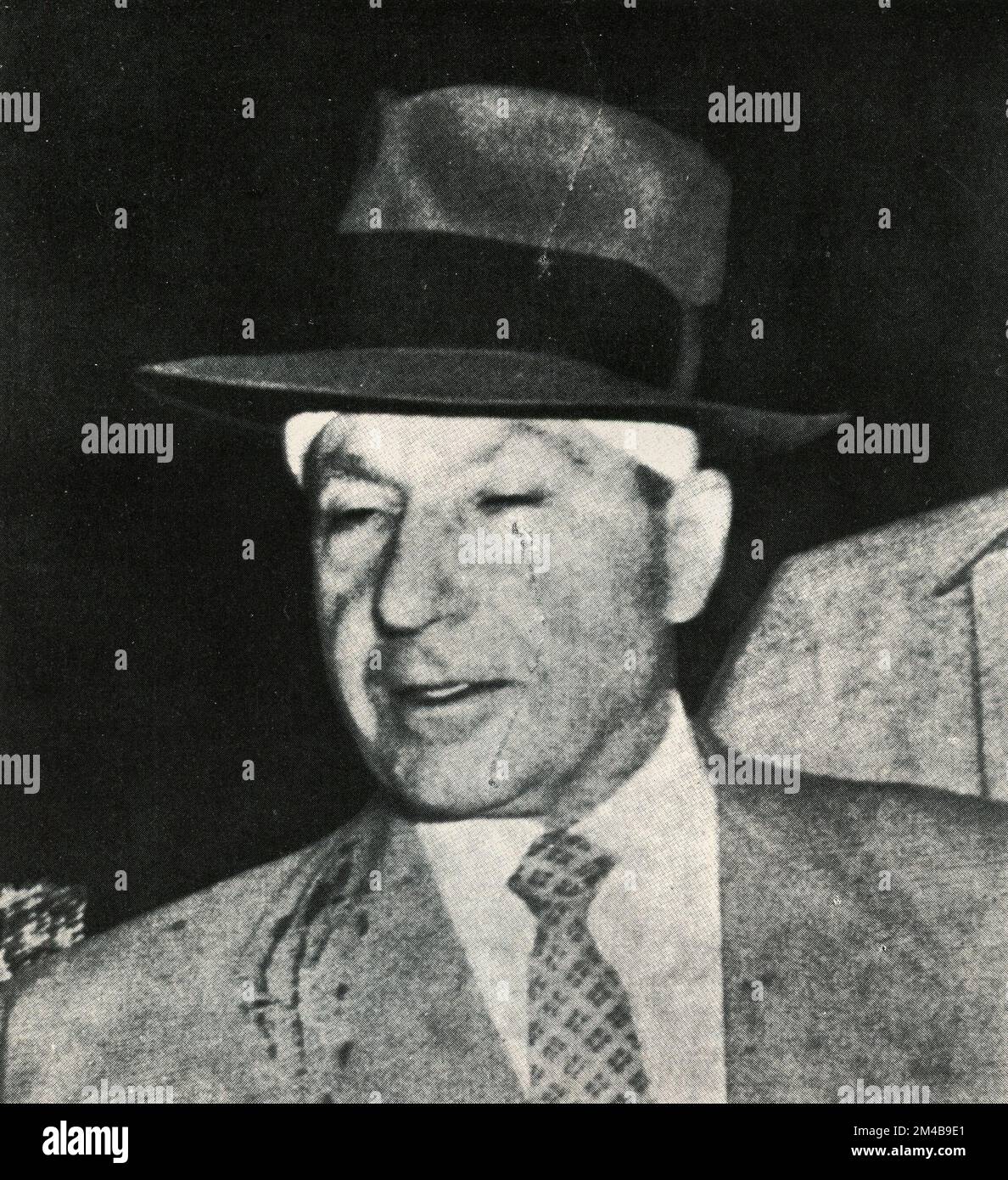 Italienisch-amerikanischer Verbrecherboss und Mafia-Mafioso Frank Costello nach seiner Ermordung, USA 1957 Stockfoto