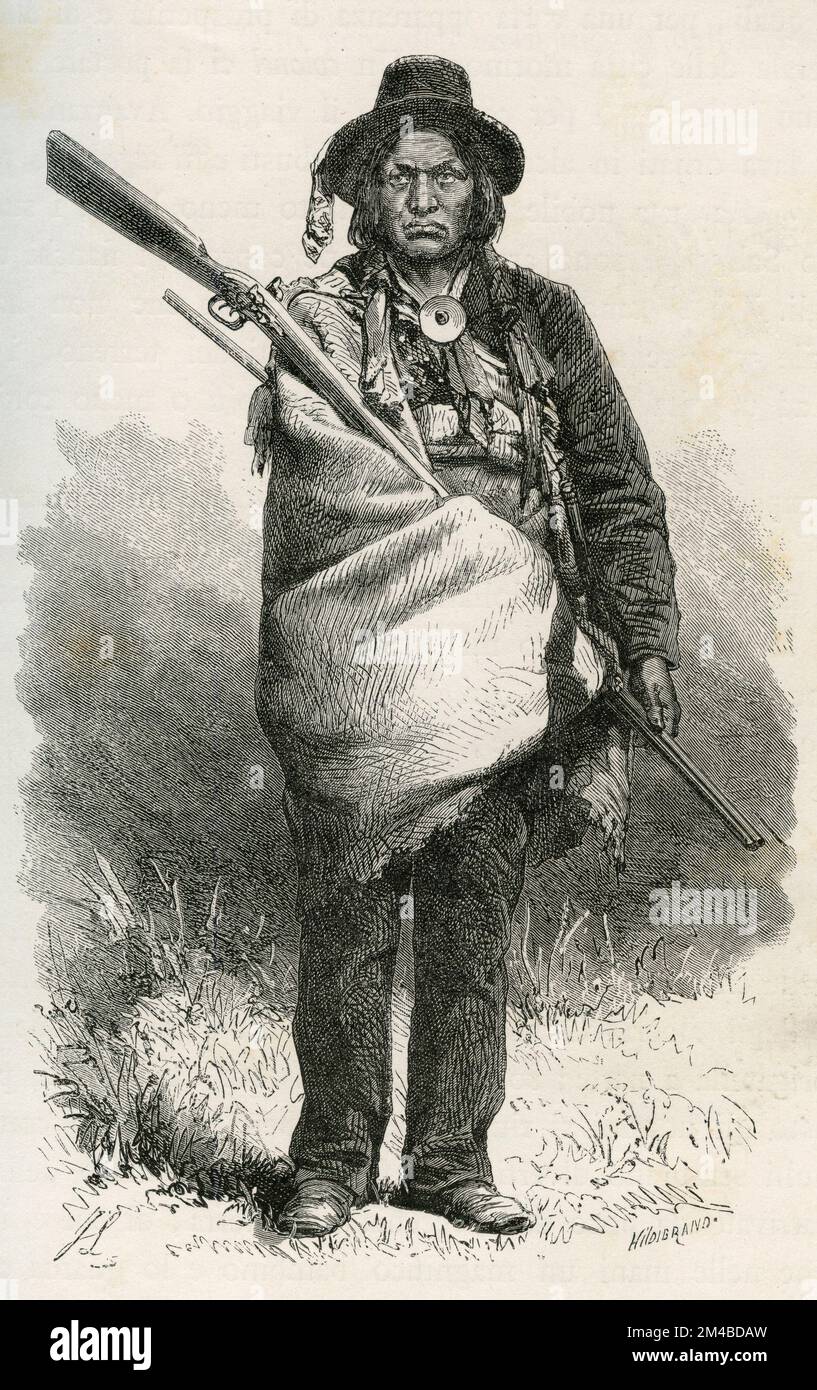 Chief Spotted Wolf vom Cheyenne-Indianerstamm, USA, Abbildung 1871 Stockfoto