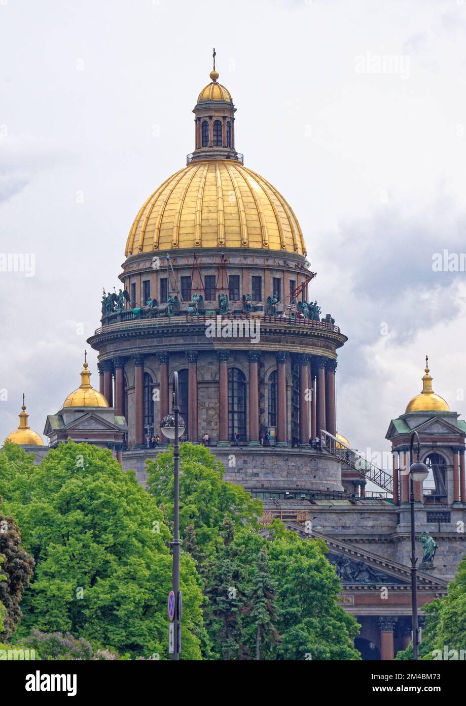 St. Isaak's Cathedral oder Isaakievskiy Sobor - große architektonische Wahrzeichen Kathedrale - in St. Petersburg, Nordwestviertel, Russland 24.. Juni Stockfoto
