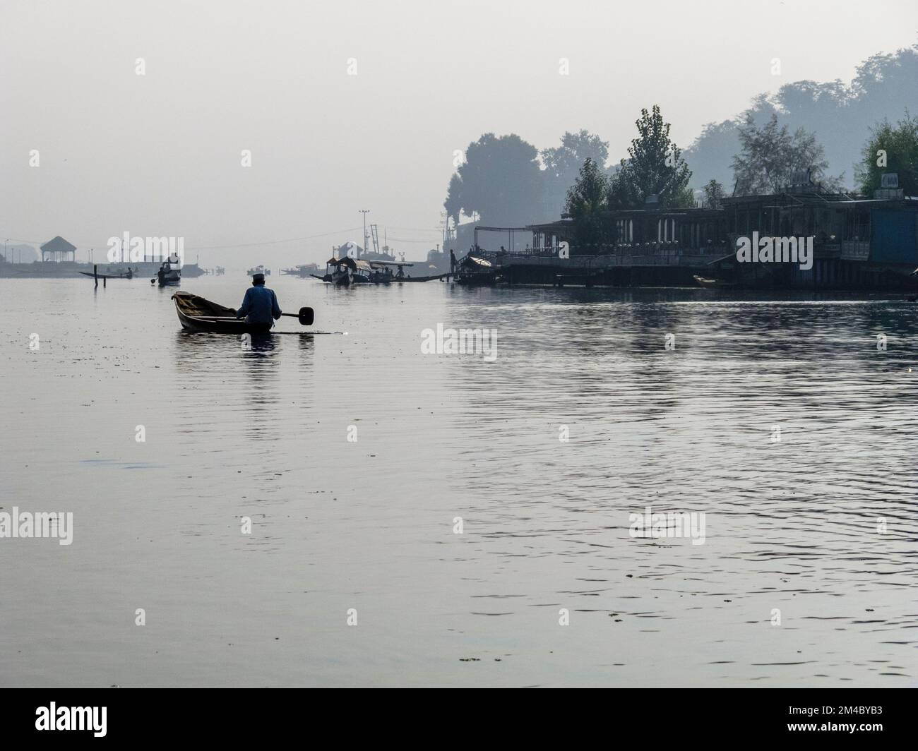 Dal Lake, einer der romantischsten Orte in Kaschmir Stockfoto