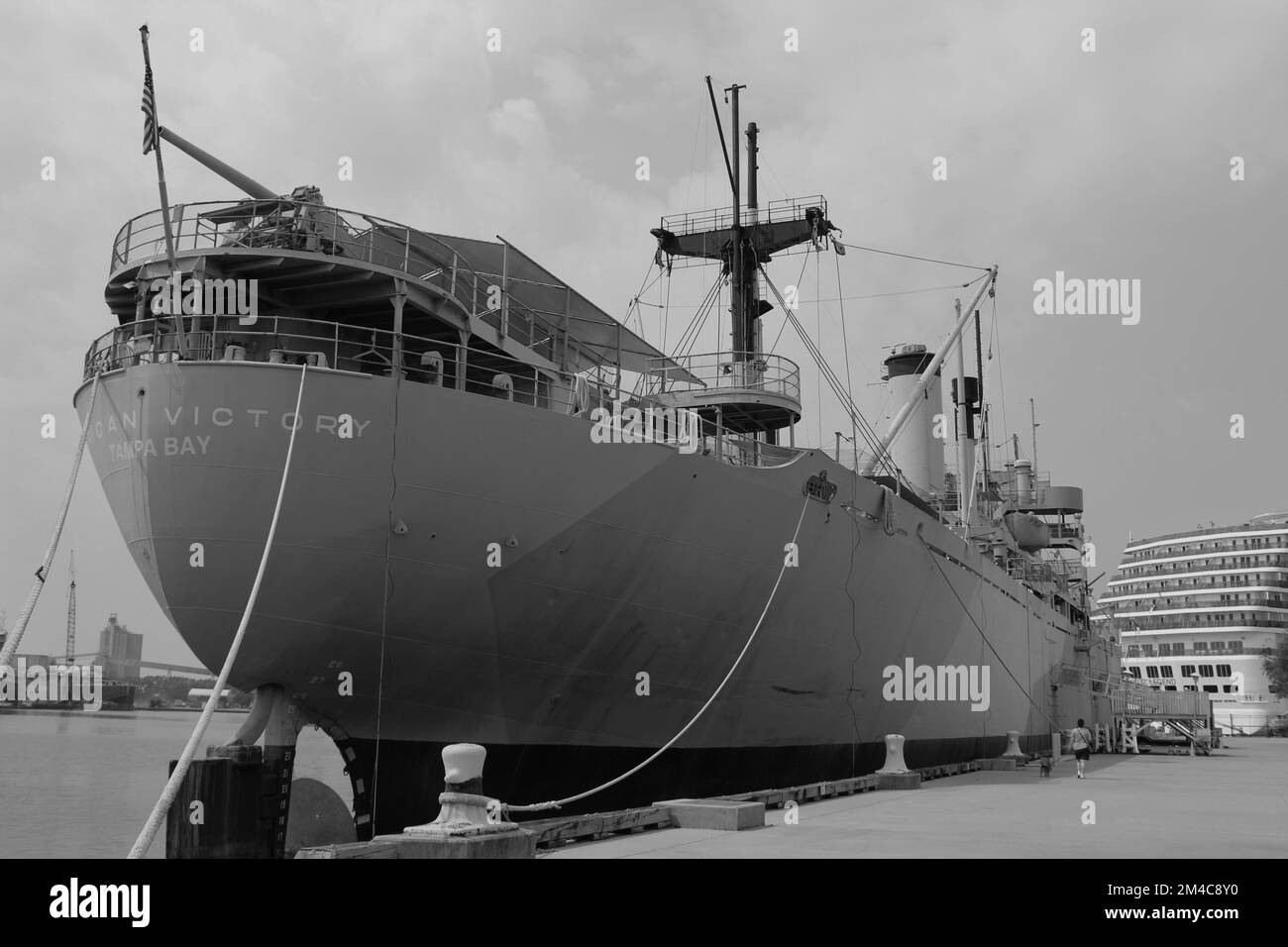 Tampa Bay, Florida, USA - 25. Juli 2020: American Victory Battleship in Tampa Bay Stockfoto