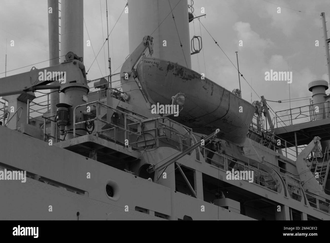 Tampa, Florida, USA - 24 2014. Mai American Victory Schlachtschiff in Tampa Bay Stockfoto