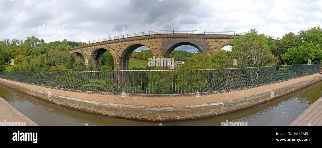 Marple Grand Canal Aquaduct (Goyt Aquaduct), Marple, Stockport, Cheshire, England, UK, SK6 5LD Stockfoto