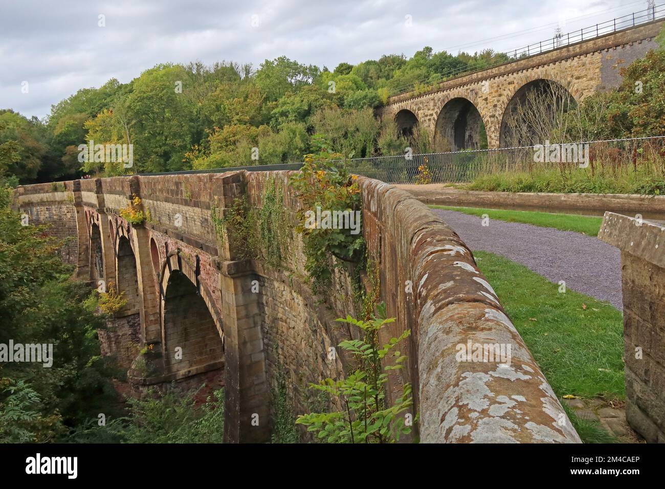 Marple Grand Canal Aquaduct (Goyt Aquaduct), Marple, Stockport, Cheshire, England, UK, SK6 5LD Stockfoto