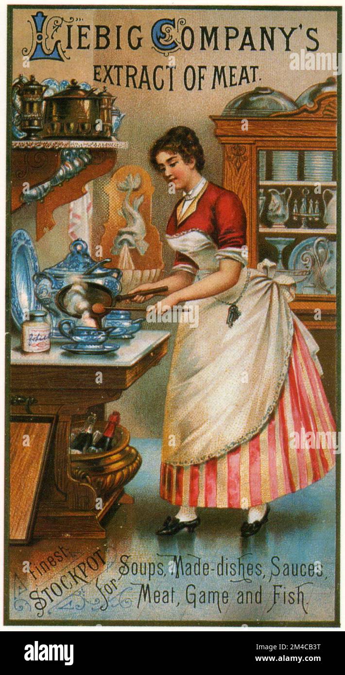 Mumbles Railway Postcard - MRP/220 - Liebig Company’s Extract of Meat Advertisement Poster Stockfoto