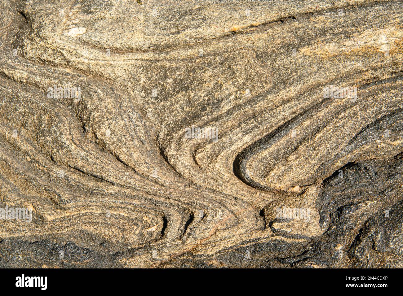 Küste der Georgian Bay im Spätwinter. Ice, Canadian Shield Rocks, Parry Sound, Ontario, Kanada Stockfoto