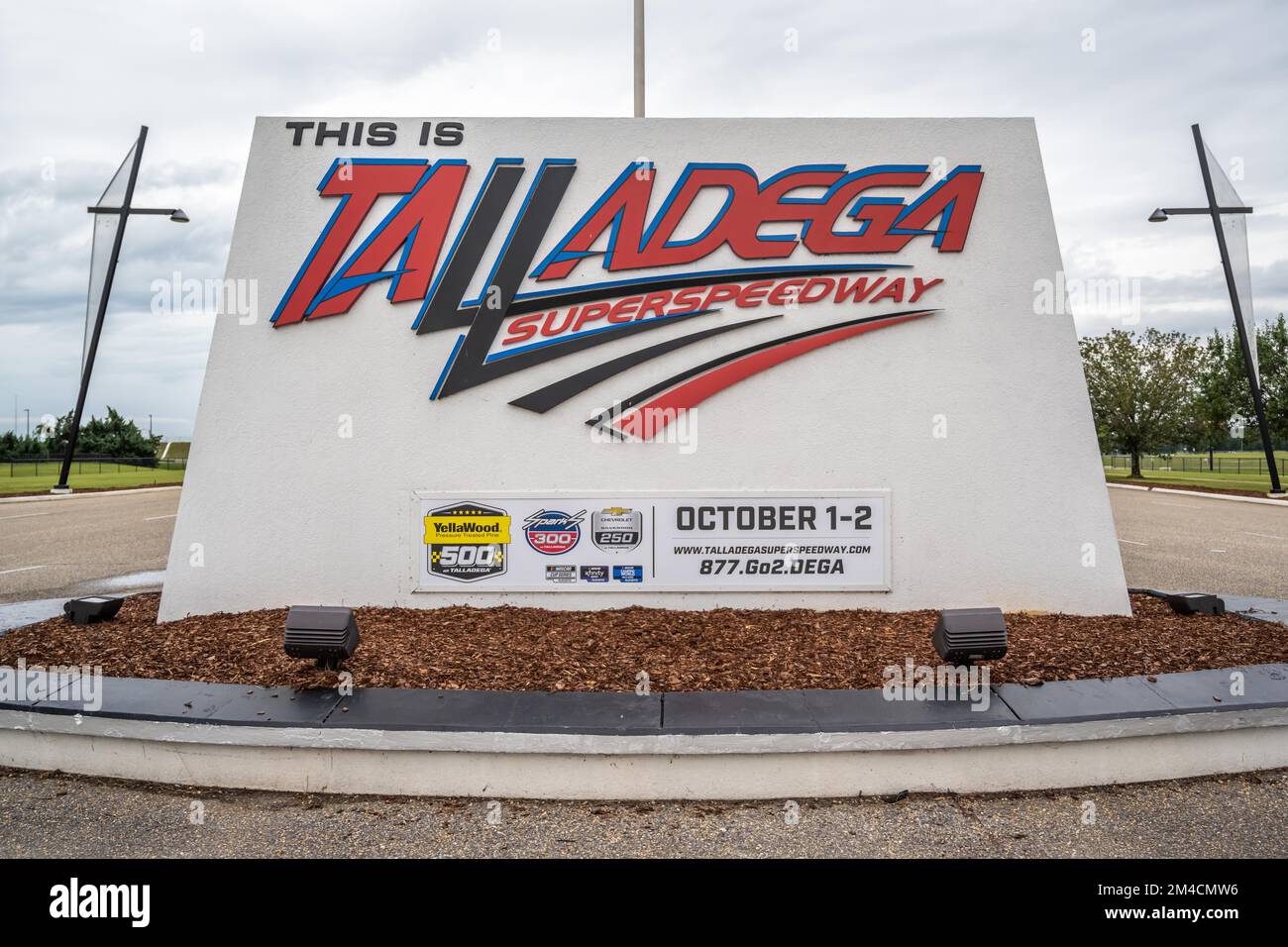 Ein internationaler Motorsportkomplex in Talladega, Alamaba Stockfoto