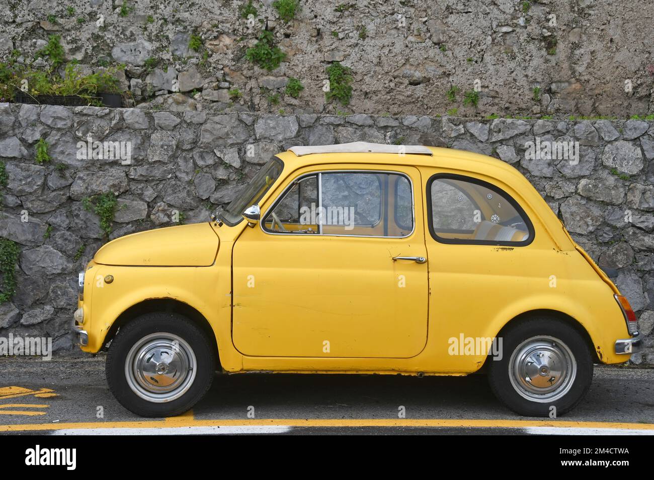 Fiat 500, Classic Car, Amalfi, Italien Stockfoto