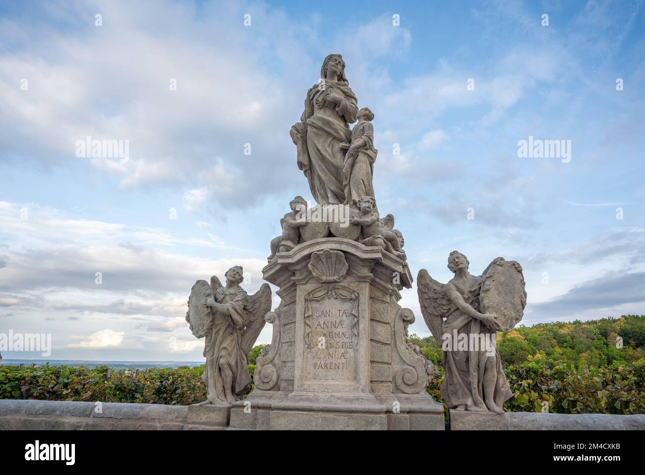 Statue Saint Anne in der Barborska Straße - Kutna Hora, Tschechische Republik Stockfoto