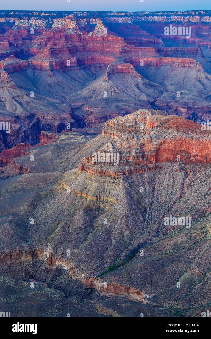 Canyon Felsformationen aus der Nähe von Yavapai Point, Grand Canyon National Park, Arizona USA Stockfoto