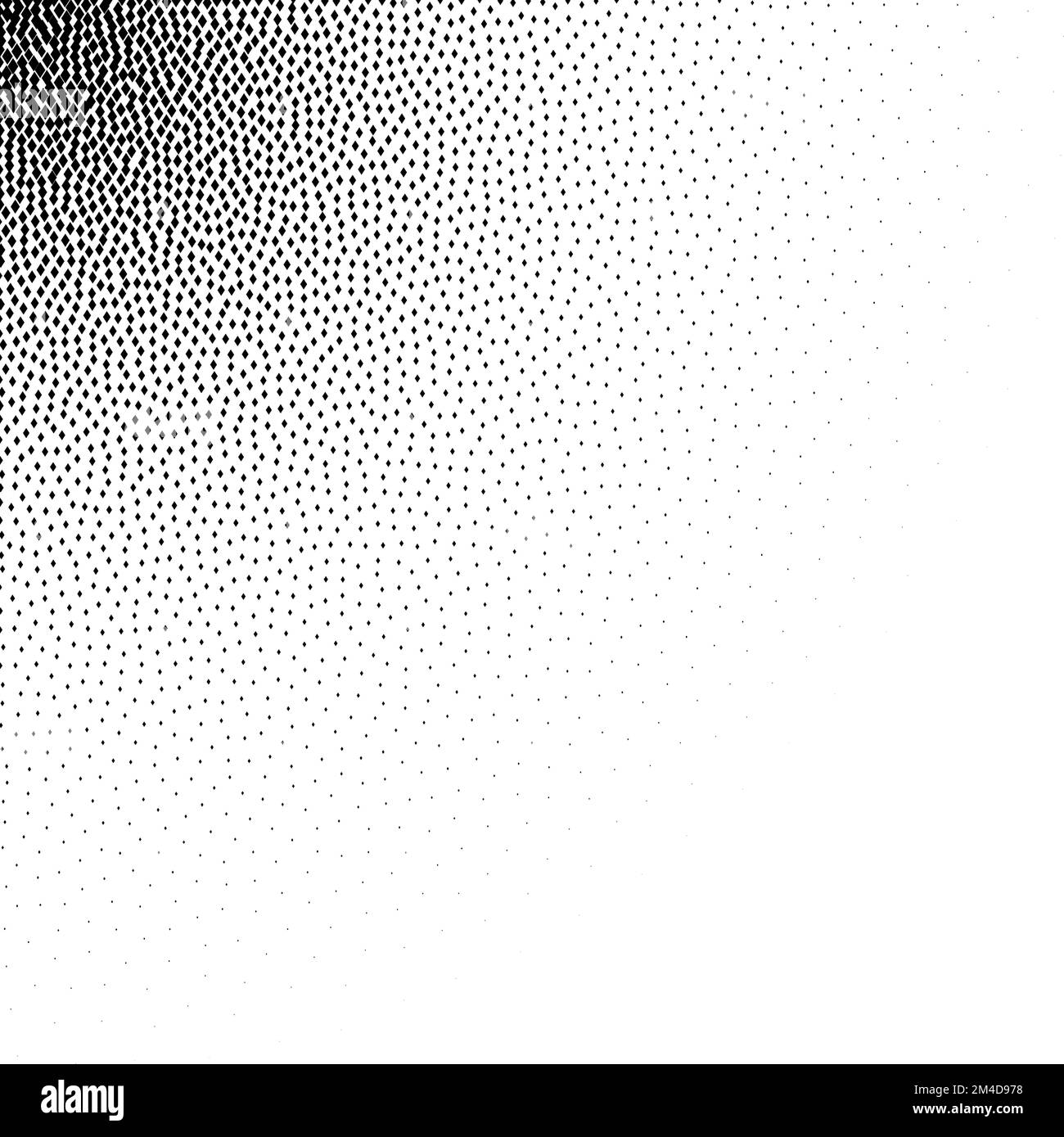 Lichtempfindliche Textur für Halbtöne. Comic-Stil mit körnigem Hintergrund. Grunge-Struktur für Pop-Art-Kunst. Rhomb Partikel und Flecken Tapete. Verpixelter Gradientenvektor Stock Vektor