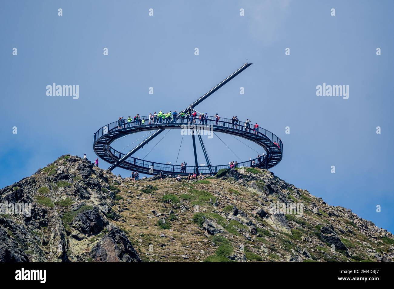 Tristania Solar Aussichtspunkt, Ordino Arcalis, Andorra Stockfoto