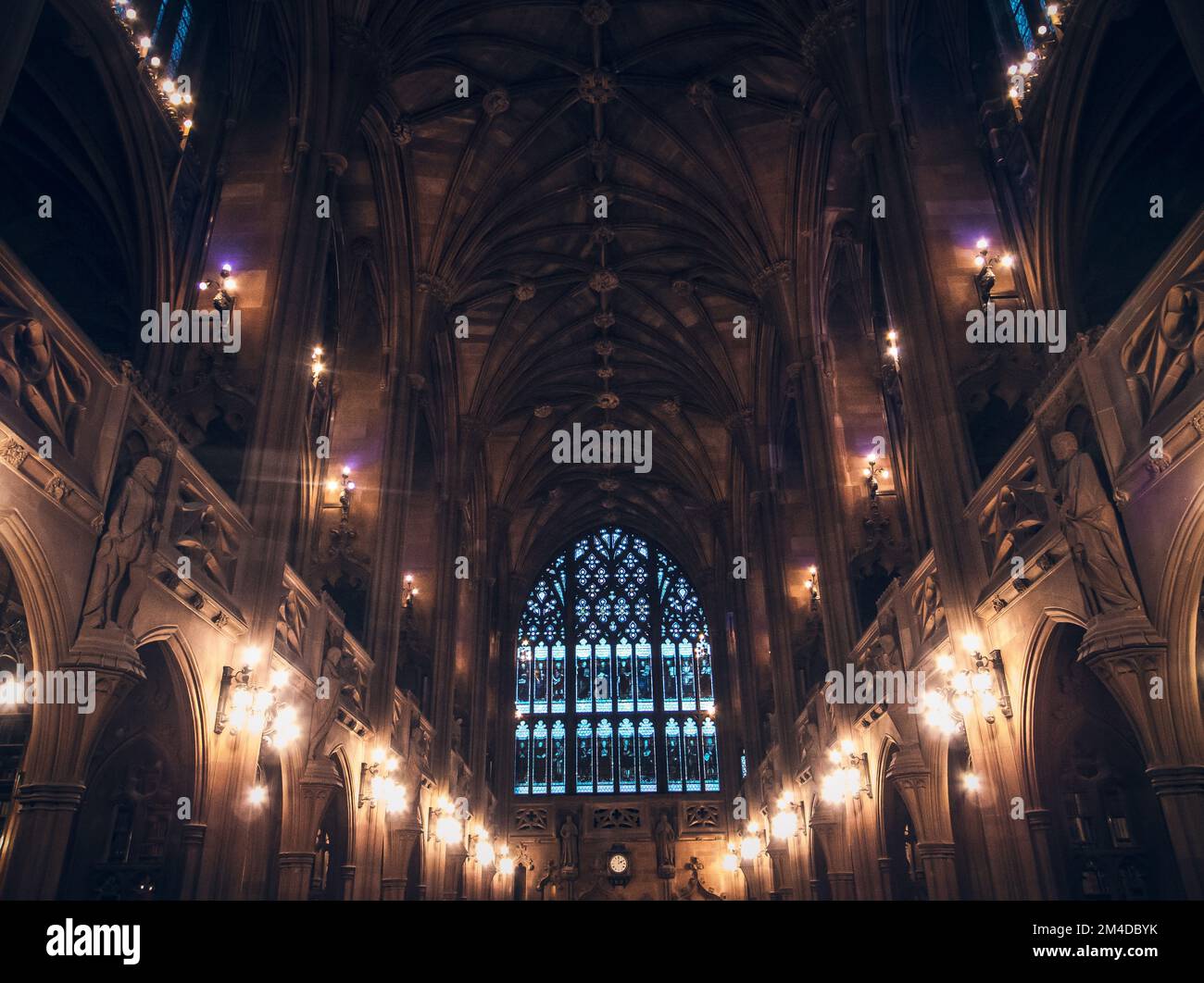 John Rylands Forschungsbibliothek, Manchester. Stockfoto