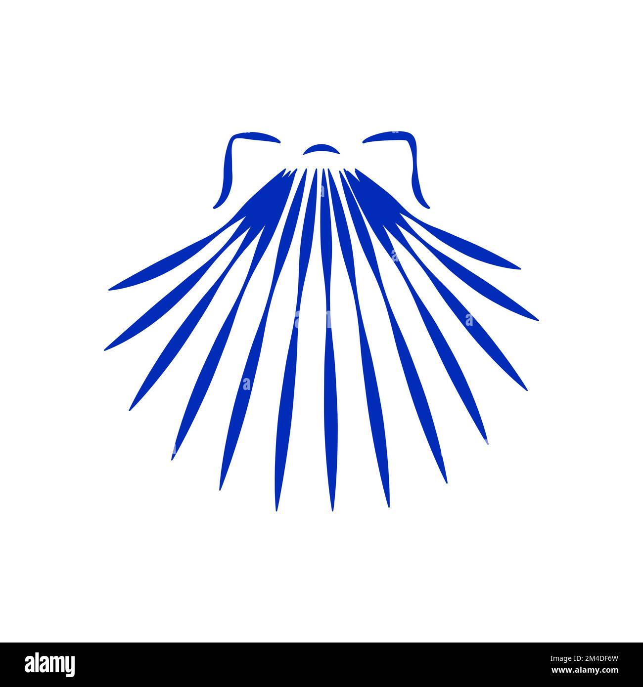 Modernes Muscheldesign mit Logo. Vektordarstellung Stock Vektor