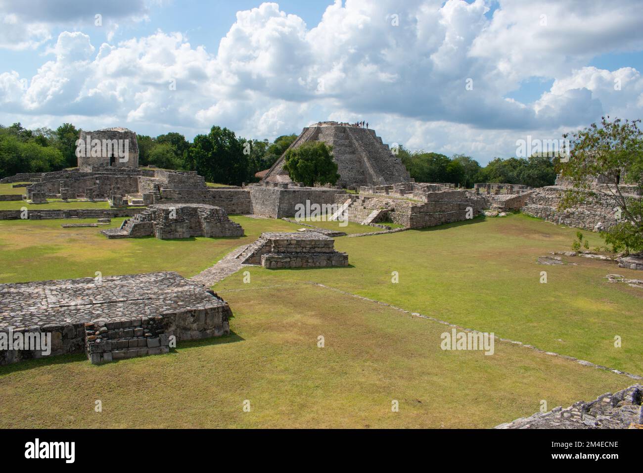 Archäologische Stätte der Maya in mayapan, Yucatan, Mexiko. Stockfoto