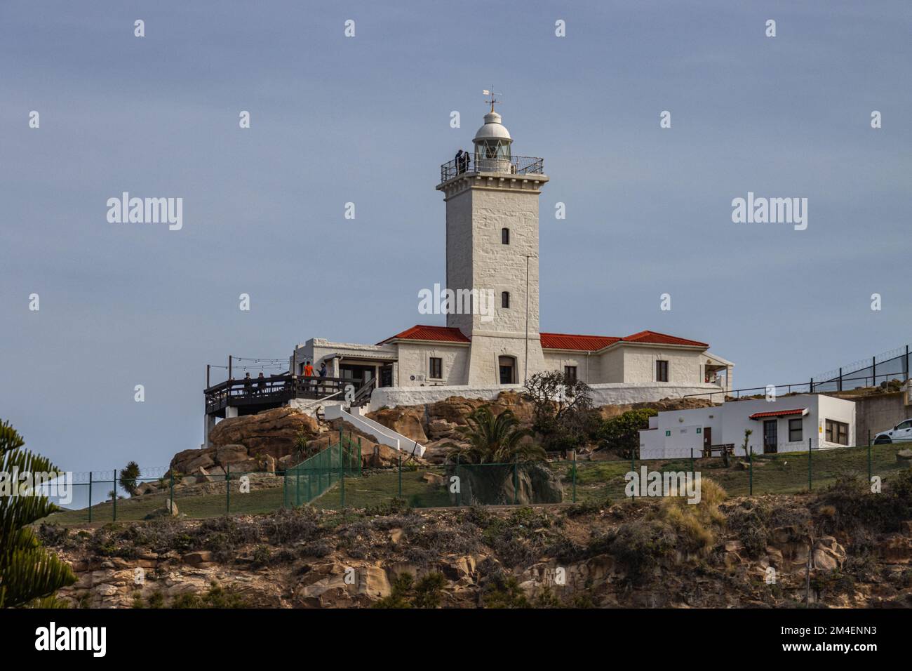 Cape St. Blaise Lighthouse, Mossel Bay, Südafrika Stockfoto