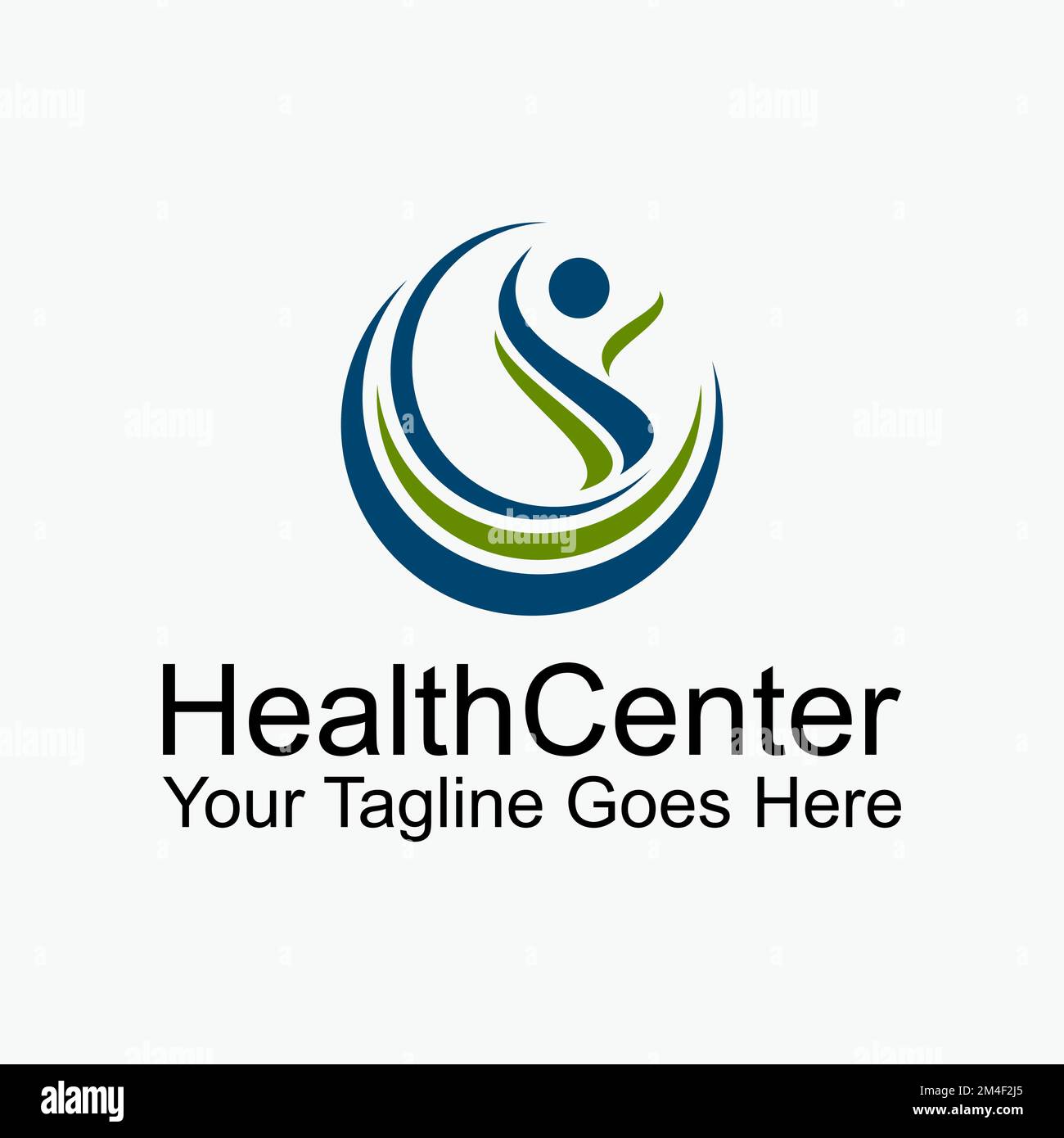 Einzigartiger glücklicher Mensch im Halbkreis Bildgrafik Symbol Logo Design abstraktes Konzept Vektormaterial. Symbole im Zusammenhang mit Gesundheit oder Therapie. Stock Vektor