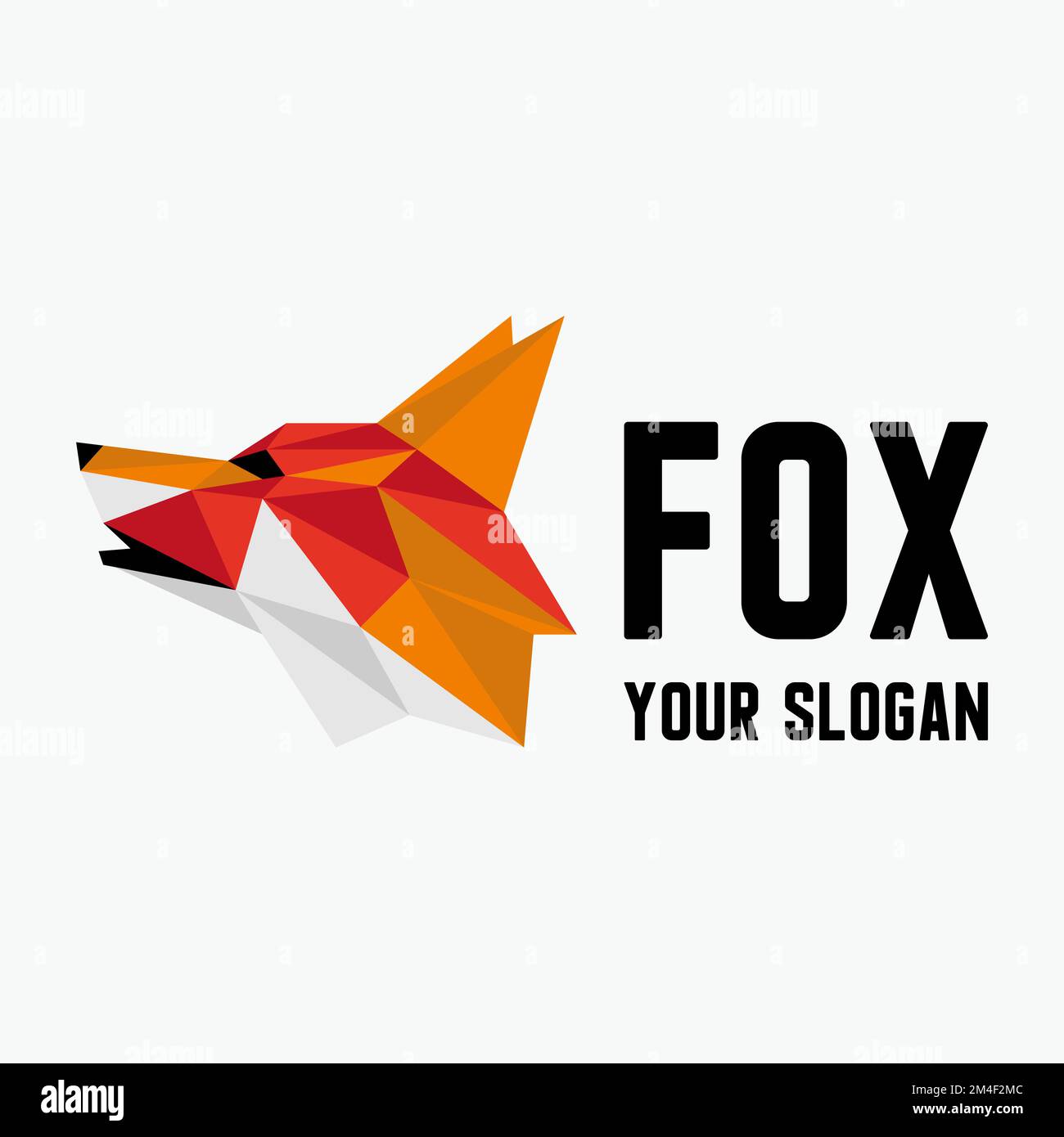 Inique Fox Kopf in verschiedenen Farben Bildgrafik Symbol Logo Design abstraktes Konzept Vektormaterial. Kann als Symbol für Tiere oder Moderne verwendet werden. Stock Vektor