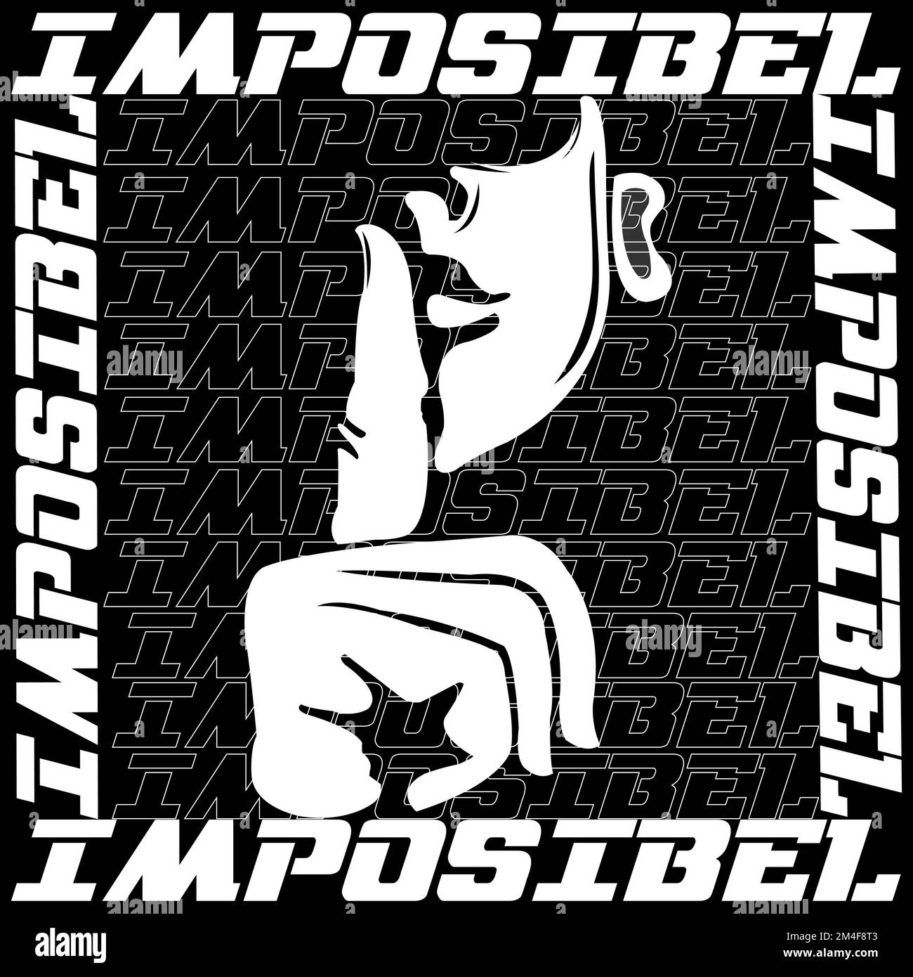Slogan Premium Imposible, trendige Typografie Grafik T-Shirt Druck Vektor-ilustration Design.EPS 10 Stock Vektor