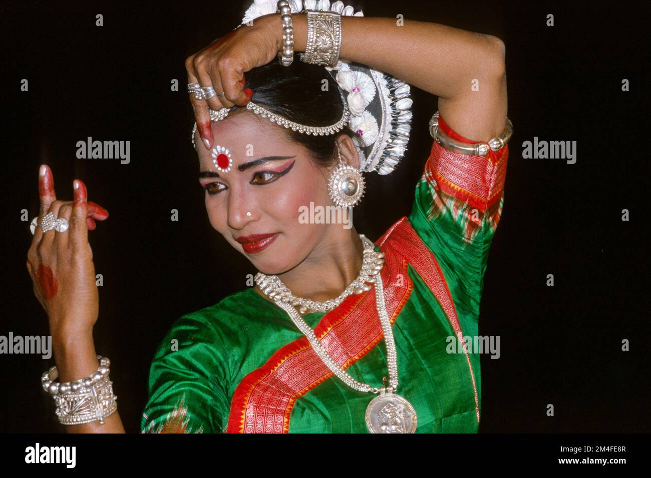 Das anuale Tanzfestival in Khajuraho zeigt viele verschiedene traditionelle Tänze Indiens Stockfoto