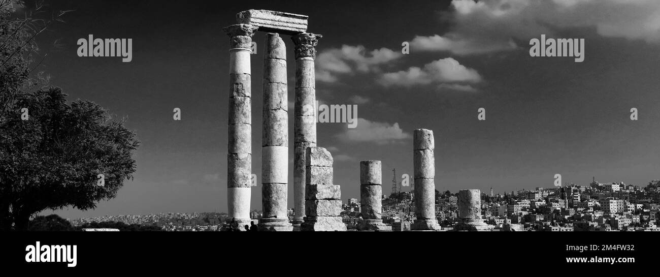 Der römische Tempel des Herkules in der Zitadelle, Amman, Jordanien, Naher Osten Stockfoto